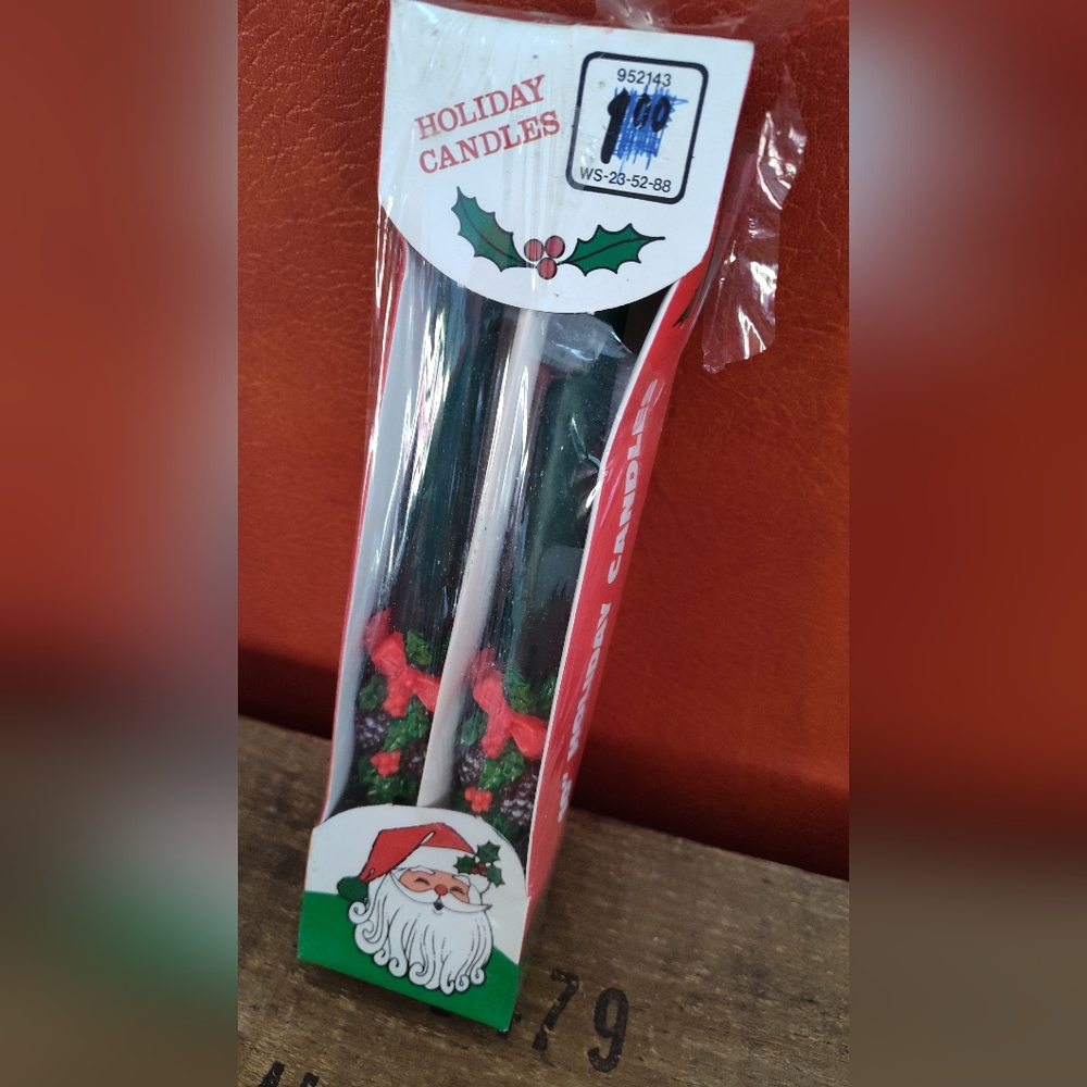 Vintage 10" Holiday Christmas Candles